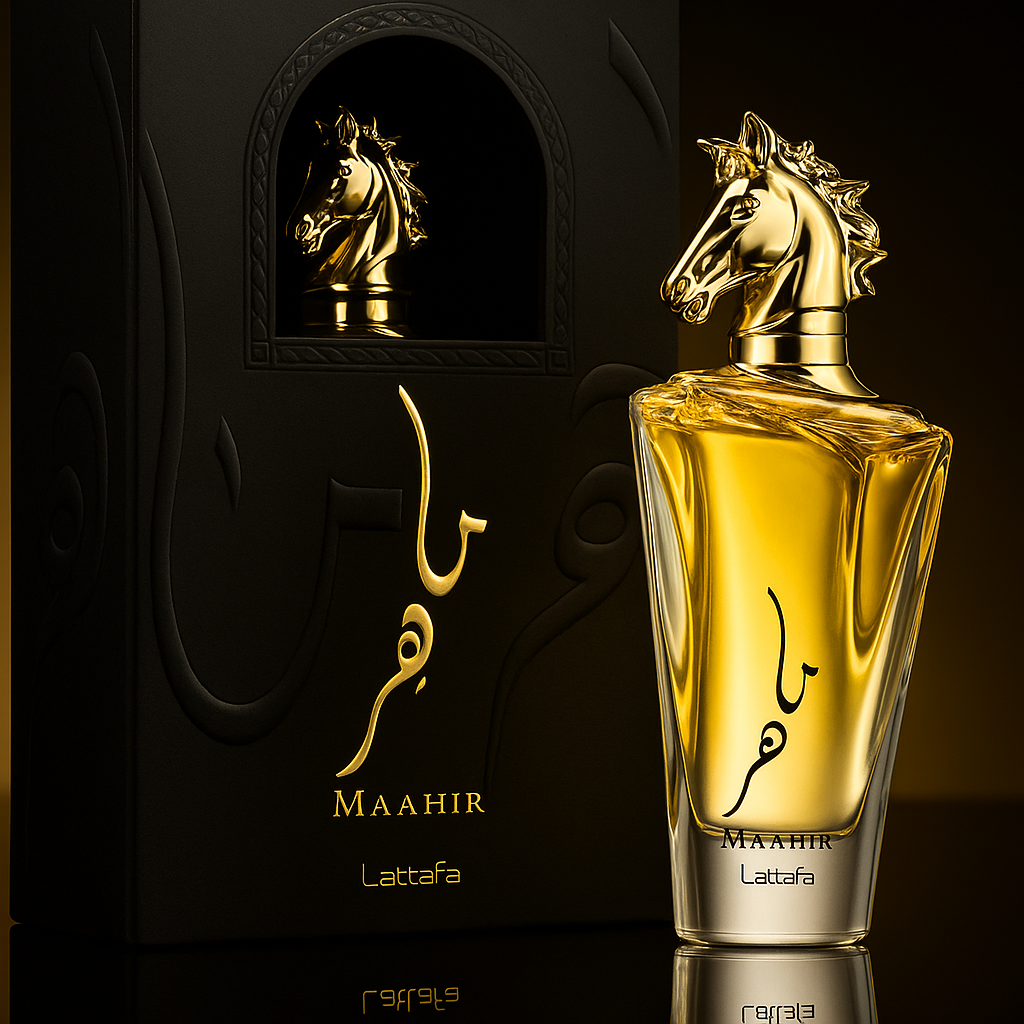 Lattafa Maahir – The Gold Stallion | Luxury Long-Lasting Arabic Perfume for Men (100ml)